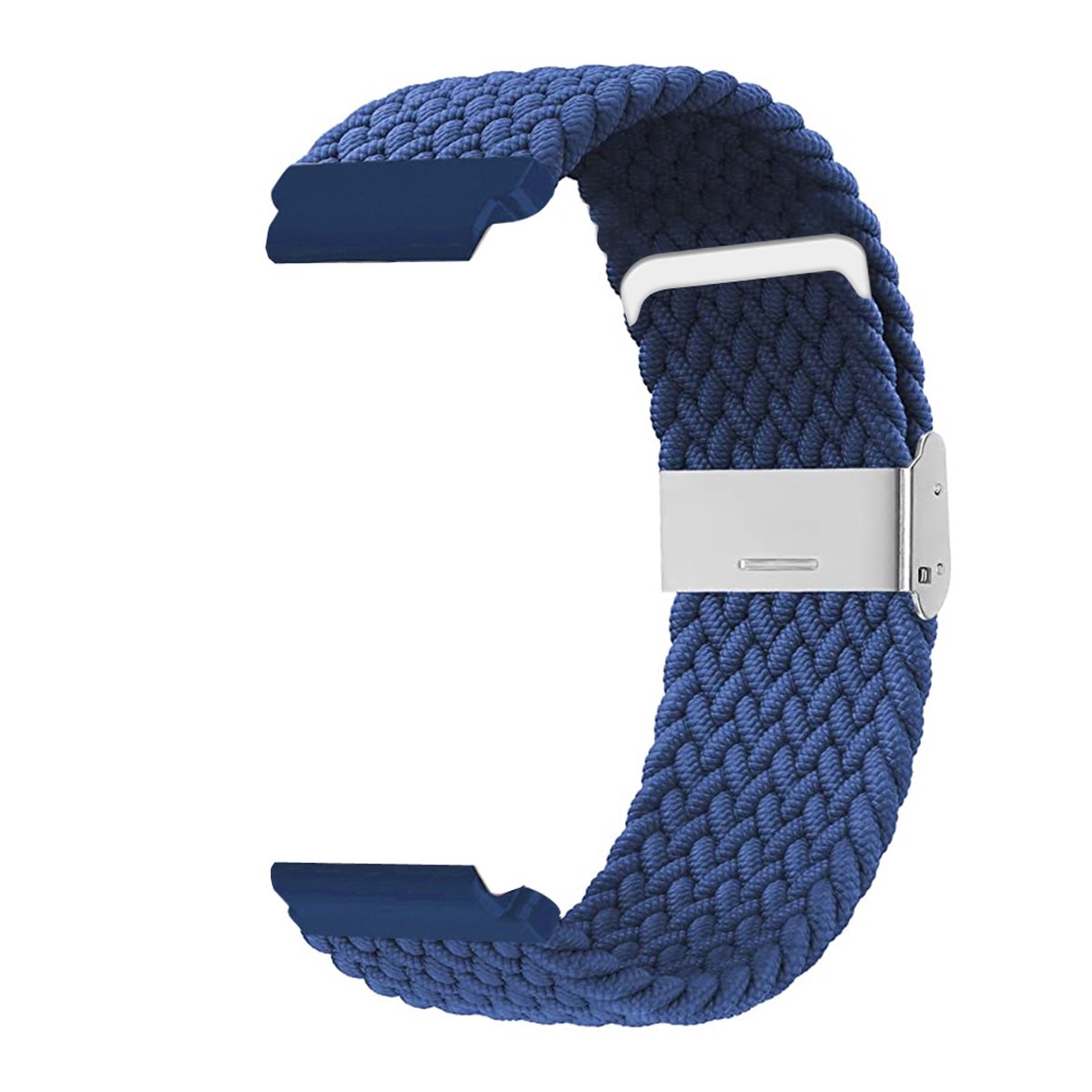 SmartphoneClip® Horlogeband - Nylon Gevlochten Elastisch - 18mm - Blauw - Horlogebandjes