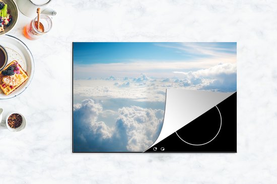 KitchenYeah® Inductie beschermer 77x51 cm - Wolkendek in de lucht - Kookplaataccessoires - Afdekplaat voor kookplaat - Inductiebeschermer - Inductiemat - Inductieplaat mat