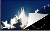 KitchenYeah® Inductie beschermer 77x51 cm - De lancering van een space shuttle - Kookplaataccessoires - Afdekplaat voor kookplaat - Inductiebeschermer - Inductiemat - Inductieplaat mat
