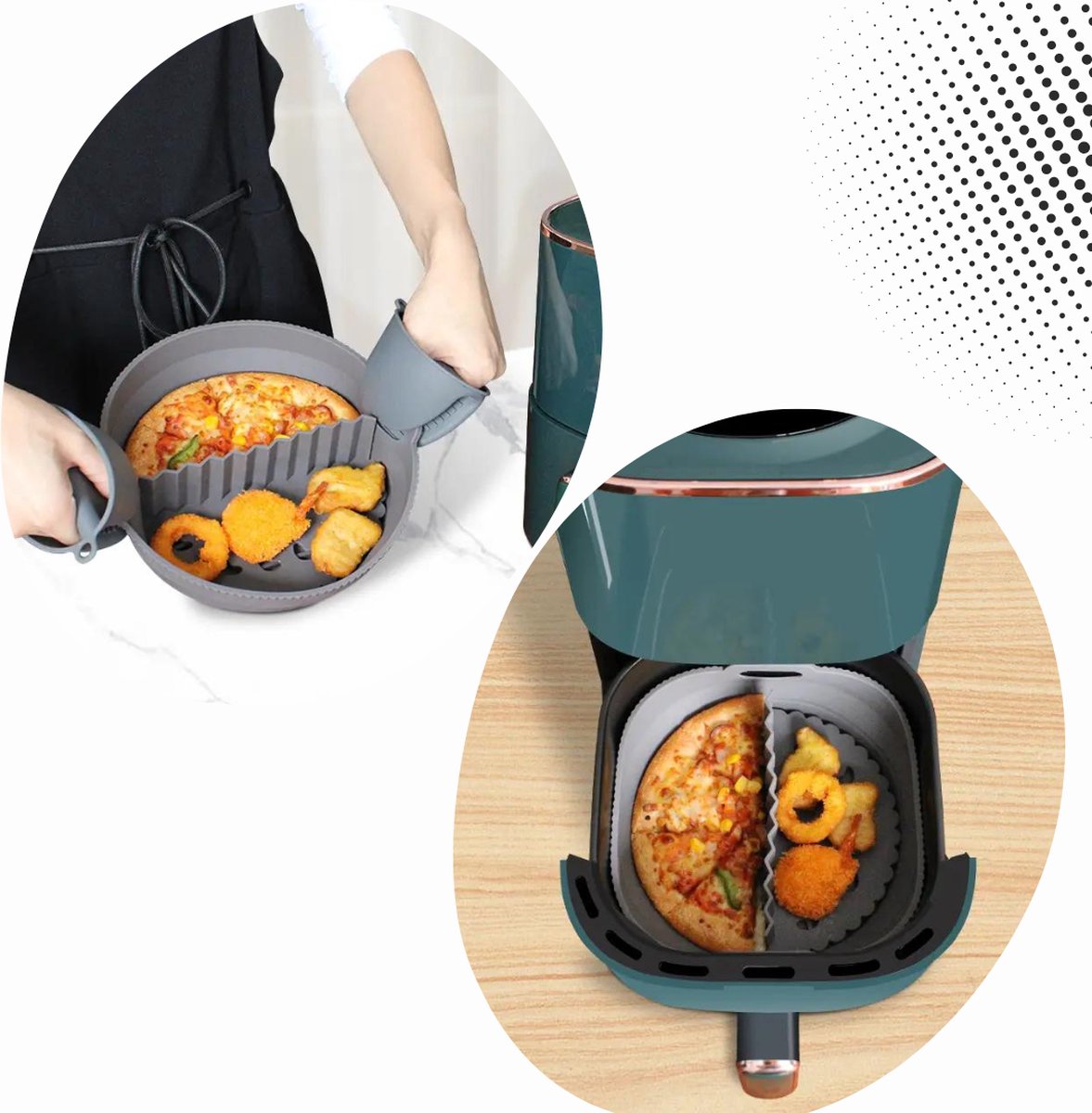 Plateau silicone Airfryer XL et XXL - Plat à four en Siliconen pour  Airfryer - Moule