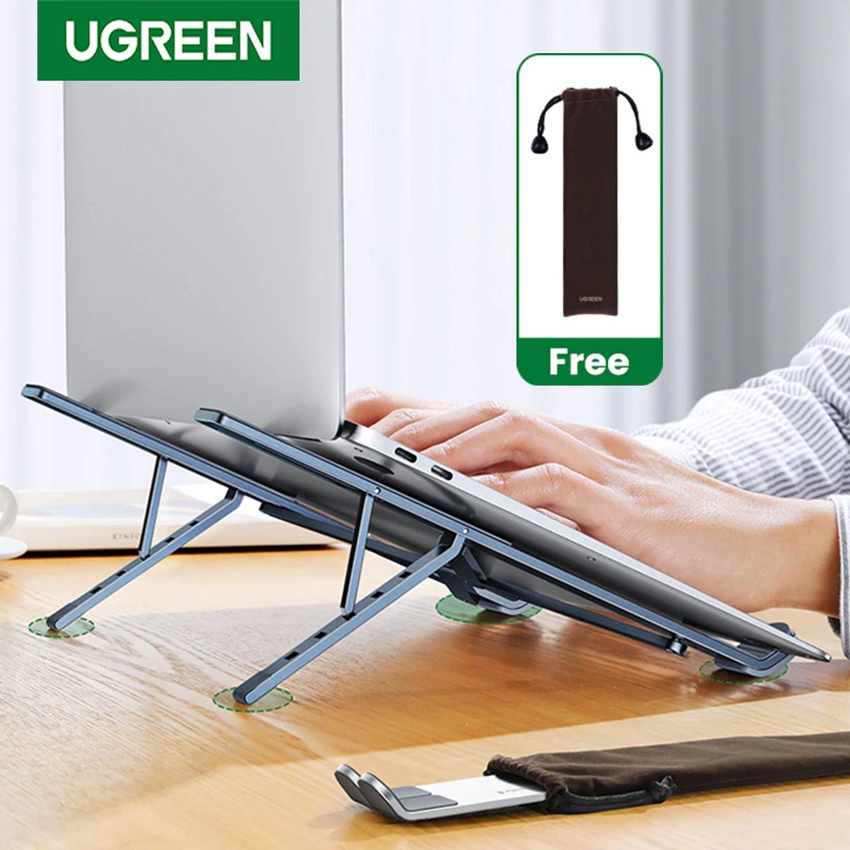 UGreen Laptop Stand - Tablet Stand - Laptop Stand Houder - Aluminium Stand - 5-Level Adjustable Stand