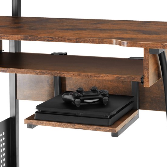 tectake® Houten hamsterkooi - Kooi voor kleine dieren met meerdere niveaus - Muizenkooi met scharnierend deksel - Knaagdierenkooi met opklapbare helling - Kleine knaagdieren - 60 x 40 x 80 cm