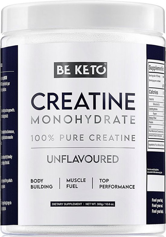 Be Keto Creatine Monohydrate 1 x 300 gram bol