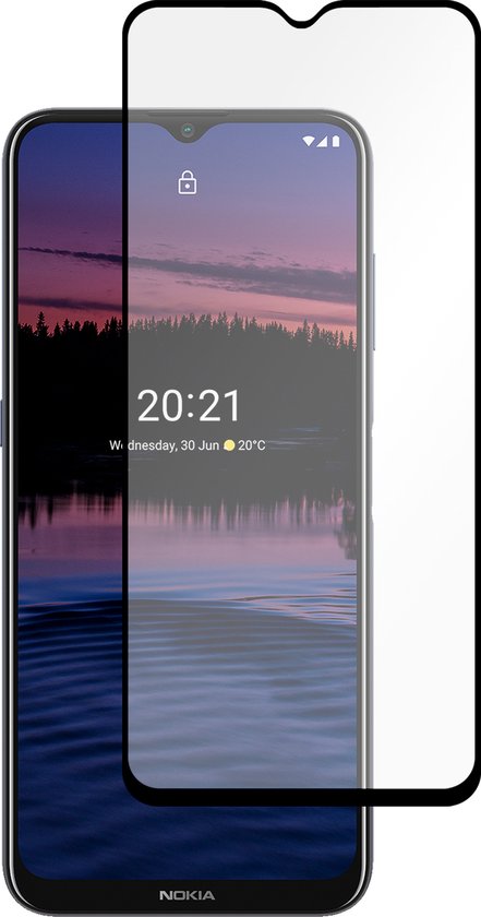Cazy Screenprotector Nokia G10 Full Cover Tempered Glass - Zwart