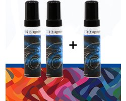 Lakstift Autolak PEUGEOT Kleurcode LQV - ROUGE ULTIMATE-MET. 2L - 12ml + Lakstift BLANKE LAK - 12ml