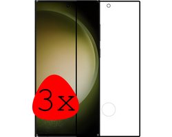 Screenprotector - 3 Stuks Geschikt voor Samsung Galaxy S23 Ultra - Full Cover - Beschermglas - Gehard Glas - Tempered Glass - Screen Protector
