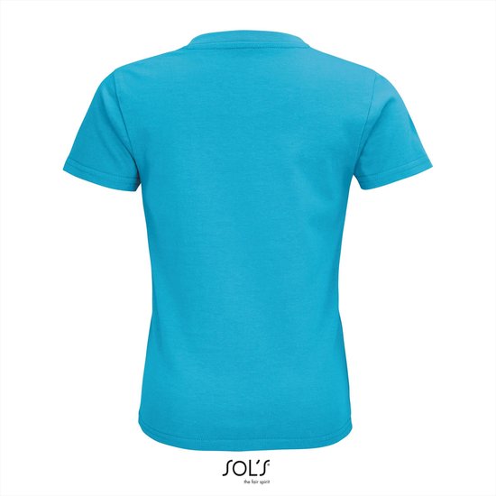 SOL'S - Pioneer Kinder T-Shirt - Aqua - 100% Biologisch Katoen - 134-140