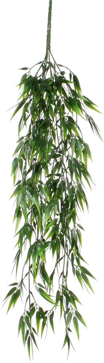 Mica Decorations Bamboe kunstplant/hangplant - groen hangend - 76 x 20 cm