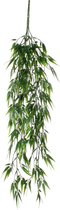 Mica decorations Bamboe kunstplant/hangplant - groen hangend - 76 x 20 cm