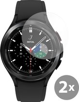 Cazy Tempered Glass Screenprotector geschikt voor Samsung Galaxy Watch4 Classic 42mm - Transparant - 2 stuks