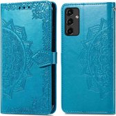 iMoshion Hoesje Met Pasjeshouder Geschikt voor Samsung Galaxy A14 (5G) / A14 (4G) - iMoshion Mandala Bookcase - Turquoise