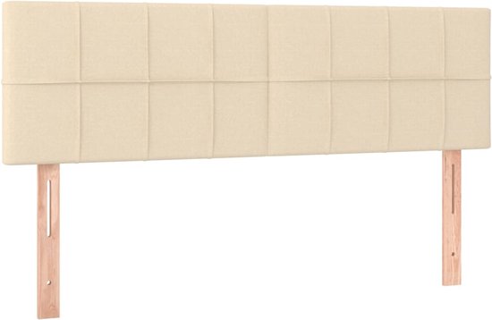 vidaXL Tête de lit Classique - Crème - 144 x 5 x 78/88 cm - Hauteur réglable - Partie lit