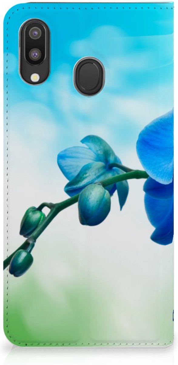 Samsung Galaxy M20 Smart Cover Orchidee Blauw - Cadeau voor je Moeder