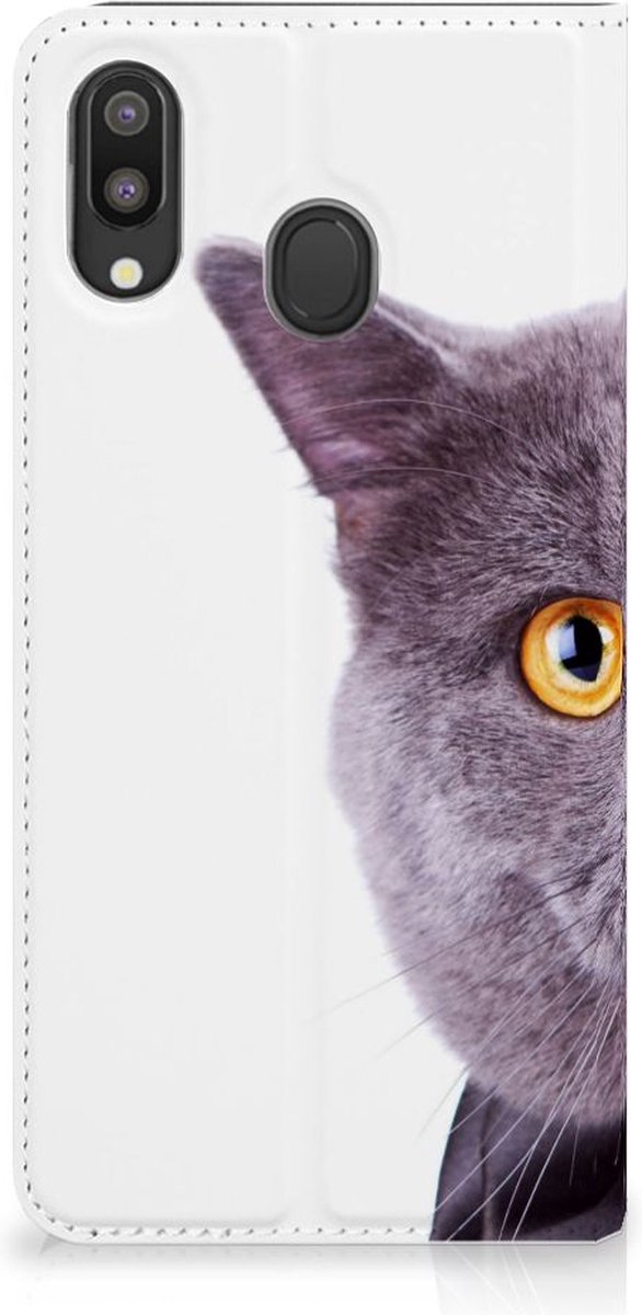 Book Case voor Samsung Galaxy M20 Hoesje maken Kat