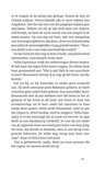 Tekst over de hoofdpersoon die een gesprek heeft met een vrouw.
