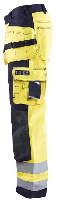 Blåkläder 1579-1514 Pantalon de travail Multinorm Jaune / Bleu marine taille 52