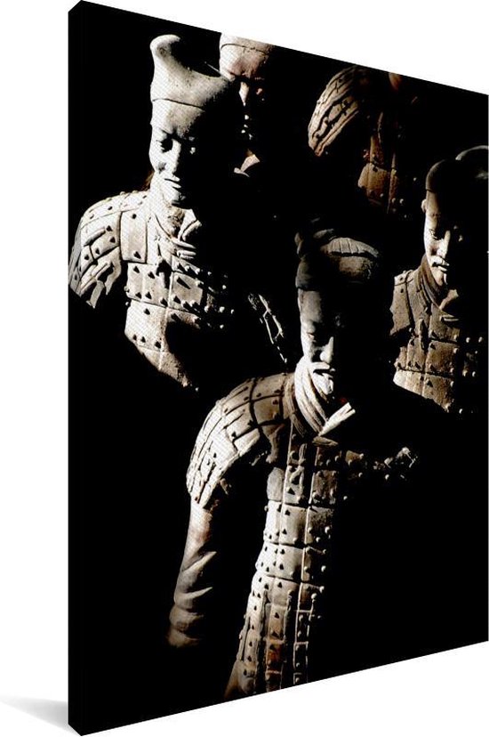 Soldats chinois en terre cuite à Xian près d'un Xian près du Shaanxi Toile 40x60 cm - Tirage photo sur toile (Décoration murale salon / chambre)