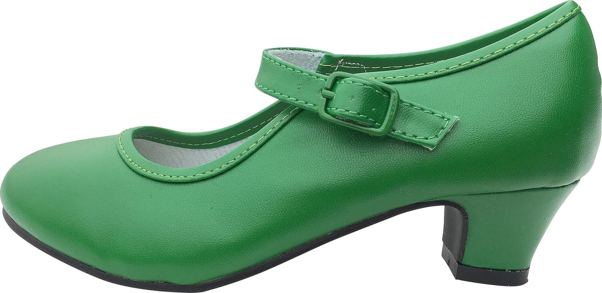 Afbeelding van product Spaansejurk NL  Spaanse Prinsessen schoenen groen maat 35 - binnenmaat 22,5 cm - bij jurk