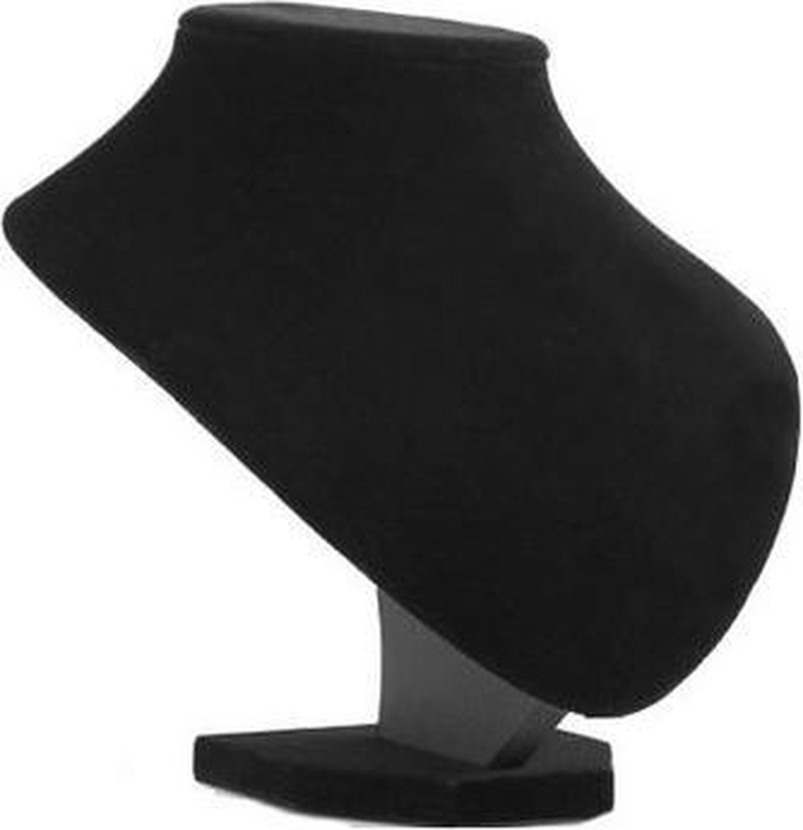 Sieraden display fluweel zwart 18 cm hoog