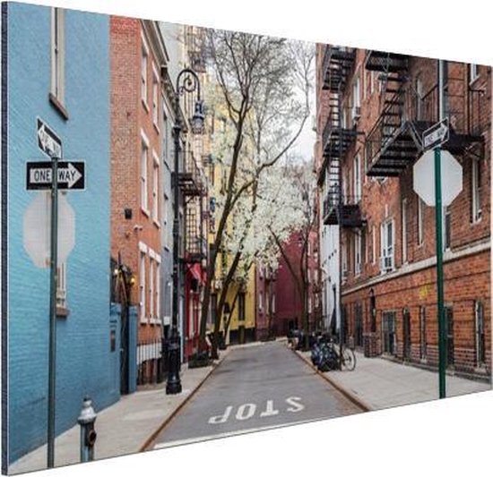Wanddecoratie Metaal - Aluminium Schilderij Industrieel - New York - Amerika - NYC - 180x120 cm - Dibond - Foto op aluminium - Industriële muurdecoratie - Voor de woonkamer/slaapkamer