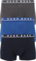 Hugo Boss - 3-pack Trunk Boxershorts Grijs / Kobalt Blauw / Navy Blauw - 487 - L