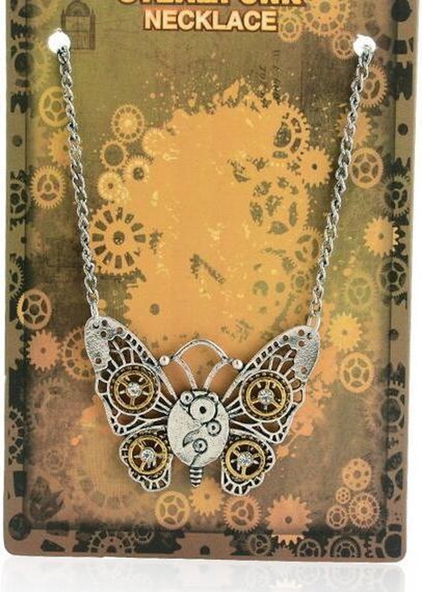 Onschuldig Bemiddelaar optocht Steampunk juwelen | Ketting met vlinder hanger | bol.com