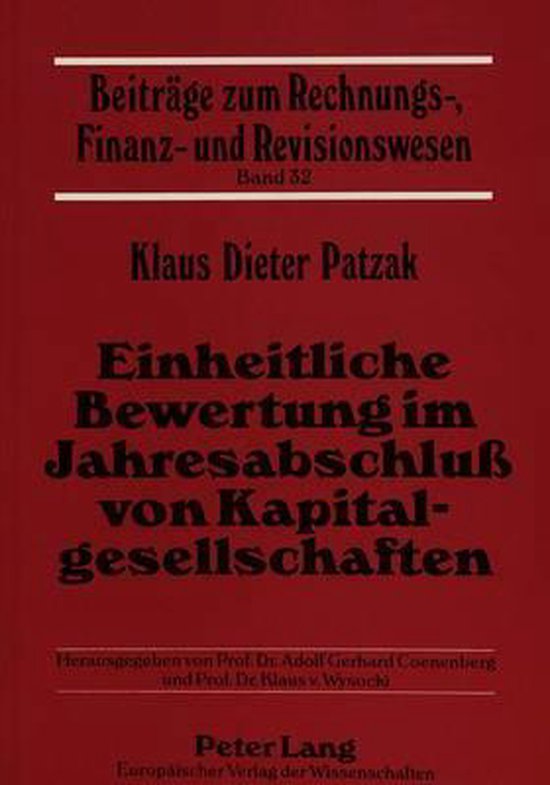 Einheitliche Bewertung im Jahresabschluß von Kapitalgesells ... - cover