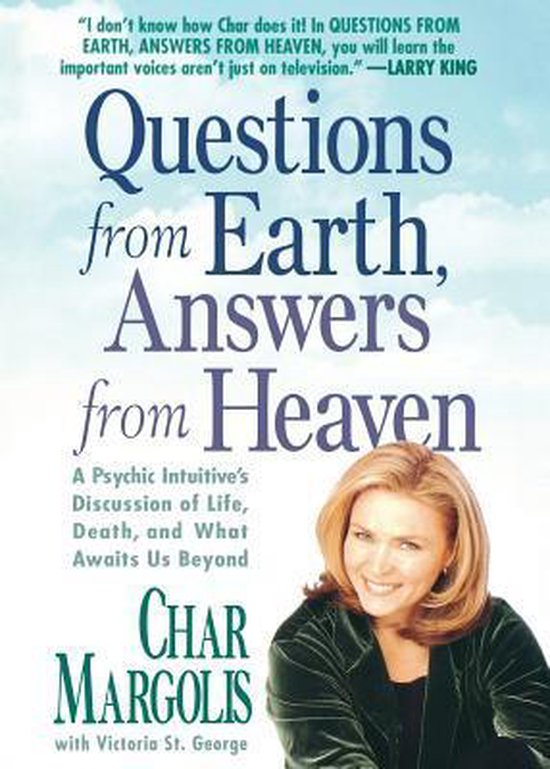 Boek "Questions from Earth, Answers from Heaven" met een foto van Char Margolis.