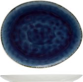 Assiette à Esprit Cosy & Trendy - Ovale - 19,5x16,5 cm - Bleu - 6 pièces