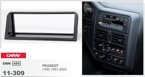 autoradio pioneer inclusief 1-DIN PEUGEOT (106) 1991-2003 frame Audiovolt  11-309 | bol.com