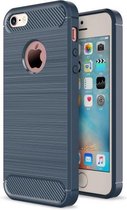 Armor Brushed TPU Hoesje iPhone 5 / 5S / SE - Blauw