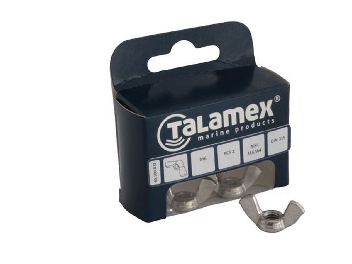 Talamex RVS Vleugelmoer DIN 315