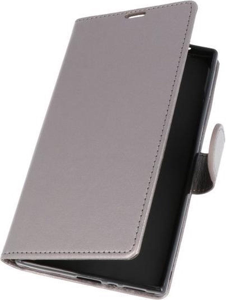 Grijs Wallet Case Hoesje voor Sony Xperia L2