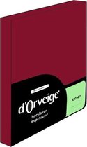D'Orveige Hoeslaken Katoen - Tweepersoons - 140x200 cm - Bordeaux