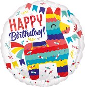 AMSCAN - Aluminium Happy Birthday lama ballon - Decoratie > Ballonnen