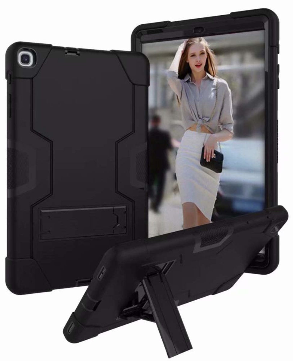 Ntech Armor Kickstand Hoesje Hoesje Geschikt Voor Samsung Galaxy Tab A 10.1 (2019) - Zwart