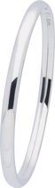 Silver Lining armband - holle bangle - ovaal 5 mm - maat M (Ø60 mm) - dopsluiting
