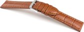 Horlogeband Kalimat Middenbruin - Leer - 22mm