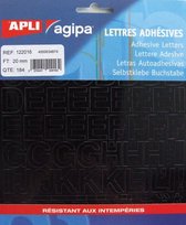 Agipa étiquettes chiffres et lettres hauteur des lettres 20 mm, 184 lettres