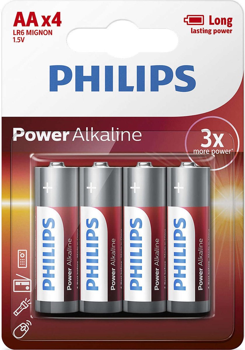 Philips Power LR6 AA batterij (penlite) Alkaline 1.5 V 4 stuk(s)