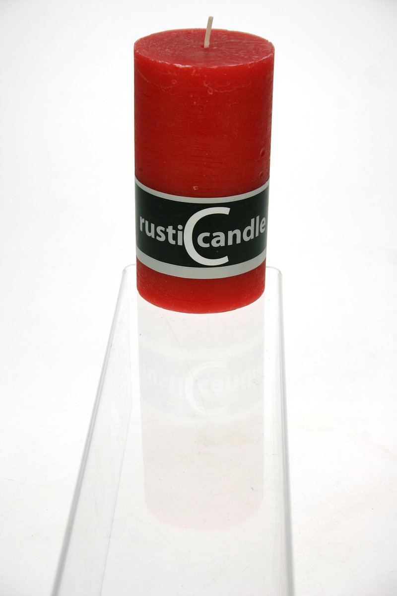 Cosy&Trendy Rustic Cylinderkaars - Ø 70 mm - 130 mm - Rood