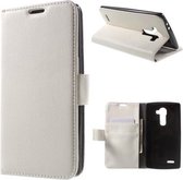 Litchi Cover wallet case hoesje LG K7 wit