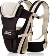 Draagzak bruin beige met 4 draagposities / Voor baby 2-30 maanden