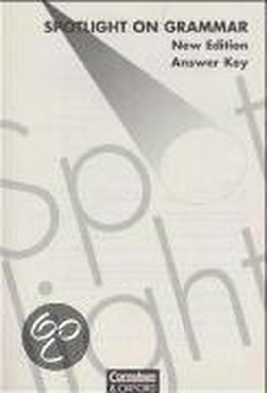 Spotlight On Grammar. Answer Key. Neue Ausgabe | 9783810949820 | Boeken ...