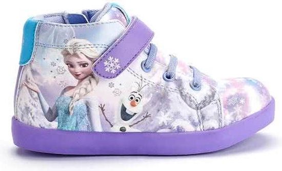 Overleving van mening zijn kader Disney Frozen schoenen hoge kinder sneakers paars maat 26 | bol.com