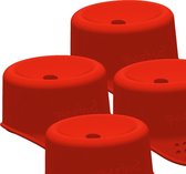 SafeSip Drinkbeker Deksel - Quad pack - Rood