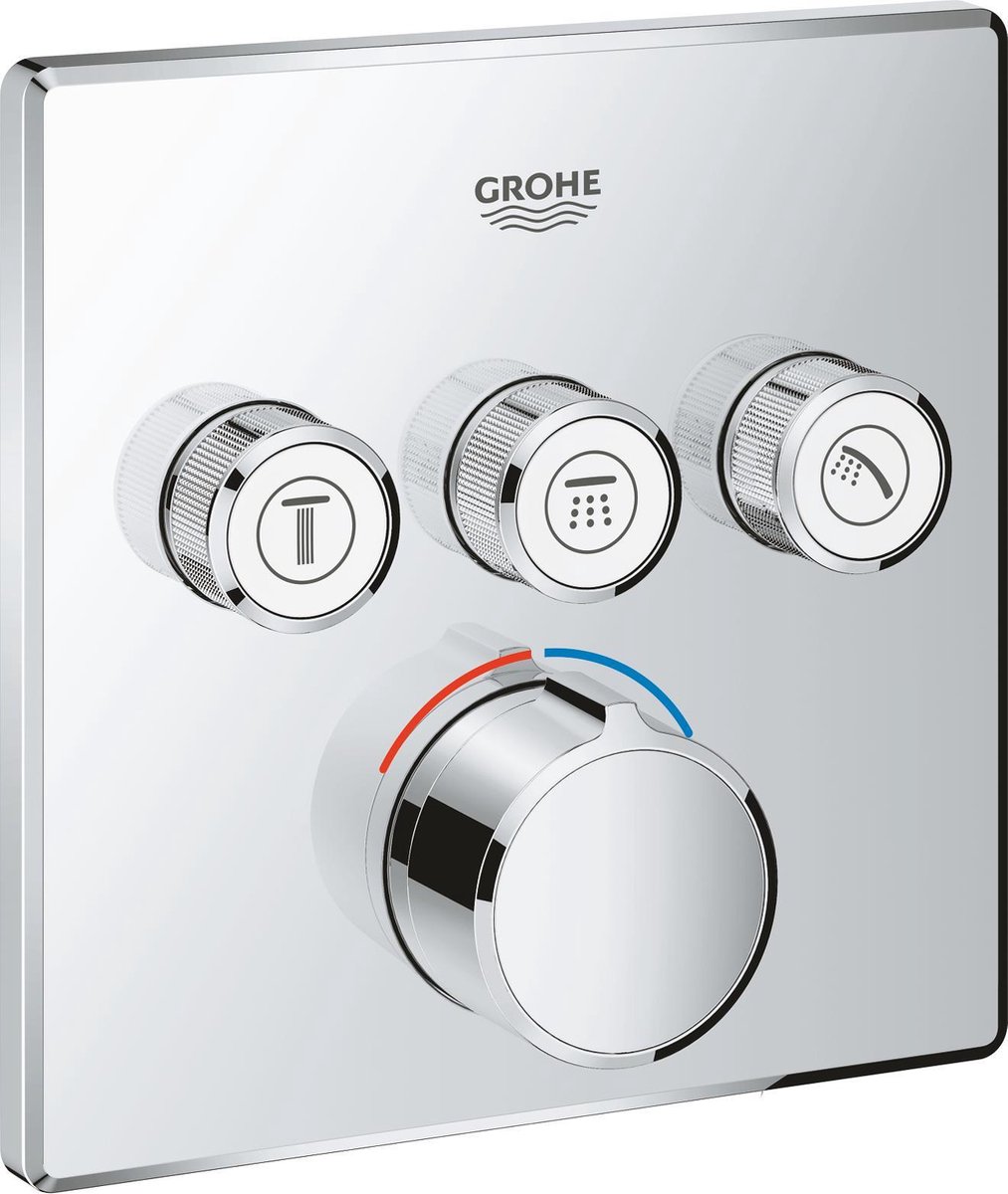 GROHE SmartControl Douchekraan Inbouw mengkraan Met omstelling 3 aansluitingen