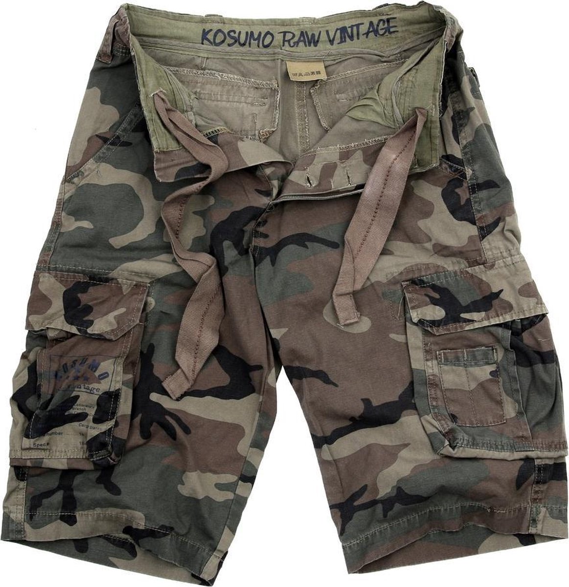Korte Broek Stone washed Woodland