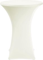 Statafelrok stretch Bistro D1 - Ø 70-85cm - Creme