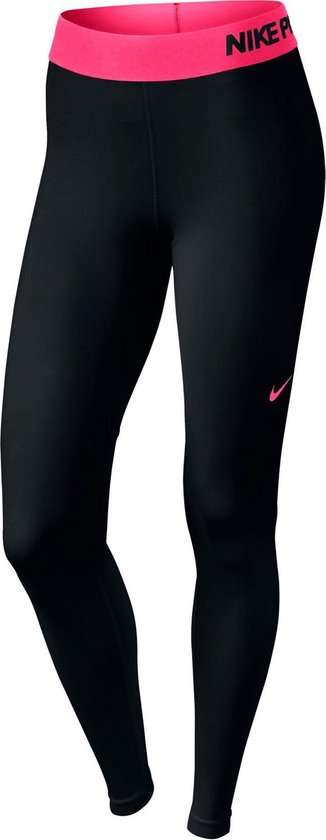 zegen herhaling Tutor Nike Pro Dri-Fit Tight Dames Sportbroek - Maat L - Vrouwen - zwart/roze |  bol.com